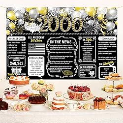 25th Birthday Black Gold Party Decoration Back in