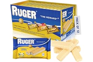 Ruger Wafers- Austrian Vanilla Wafers- 2.125 Ounce (Pack of 12) - Crispy, Creamy, Delicious Vanilla Wafer Cookies made with Natural Ingredients. Heavy Gauge Packaging provides the longest shelf-life on the market - Perfect year round - anytime and anywhere. Great for on-the-go snacking, desserts, and Anytime Indulgence