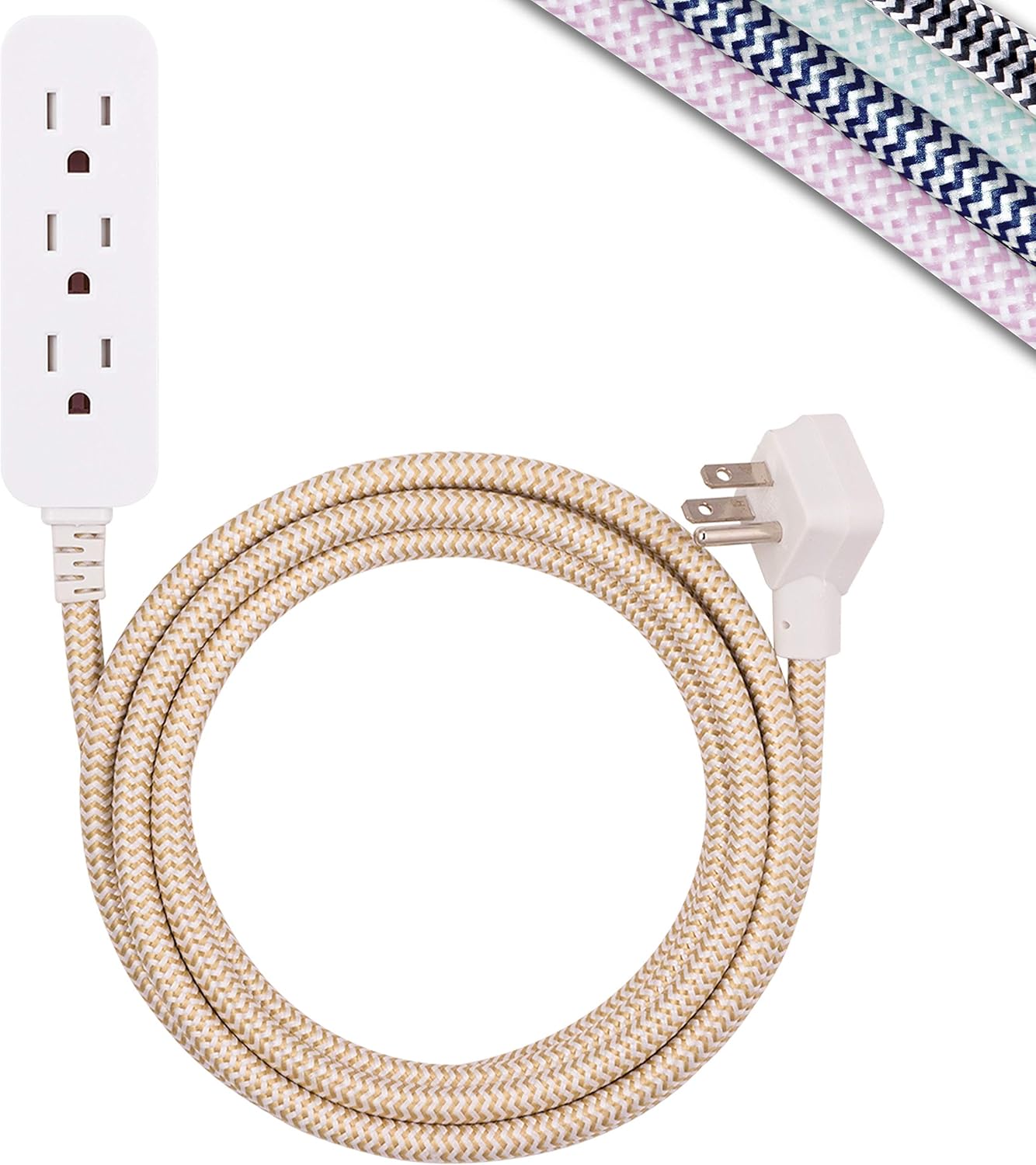 Amazon Com Cordinate Designer 3 Outlet Extension Cord With Surge