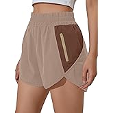 BMJL Women's Athletic Shorts High Waisted Running Short Pocket 2.5" Sporty Shorts Gym Elastic Workout Shorts
