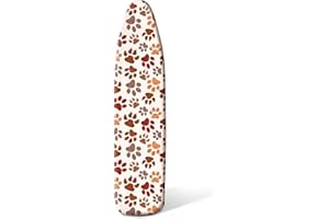Nmbvcxz Dog Paw Ironing Board Cover and Pad，Non Stick Resist Scorching and Staining，Standard Size 15x54 inch Thick Padding Elastic Edge and 4 Fasteners