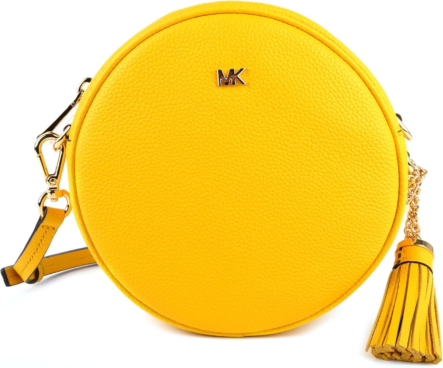 michael michael kors pebble leather circle canteen crossbody