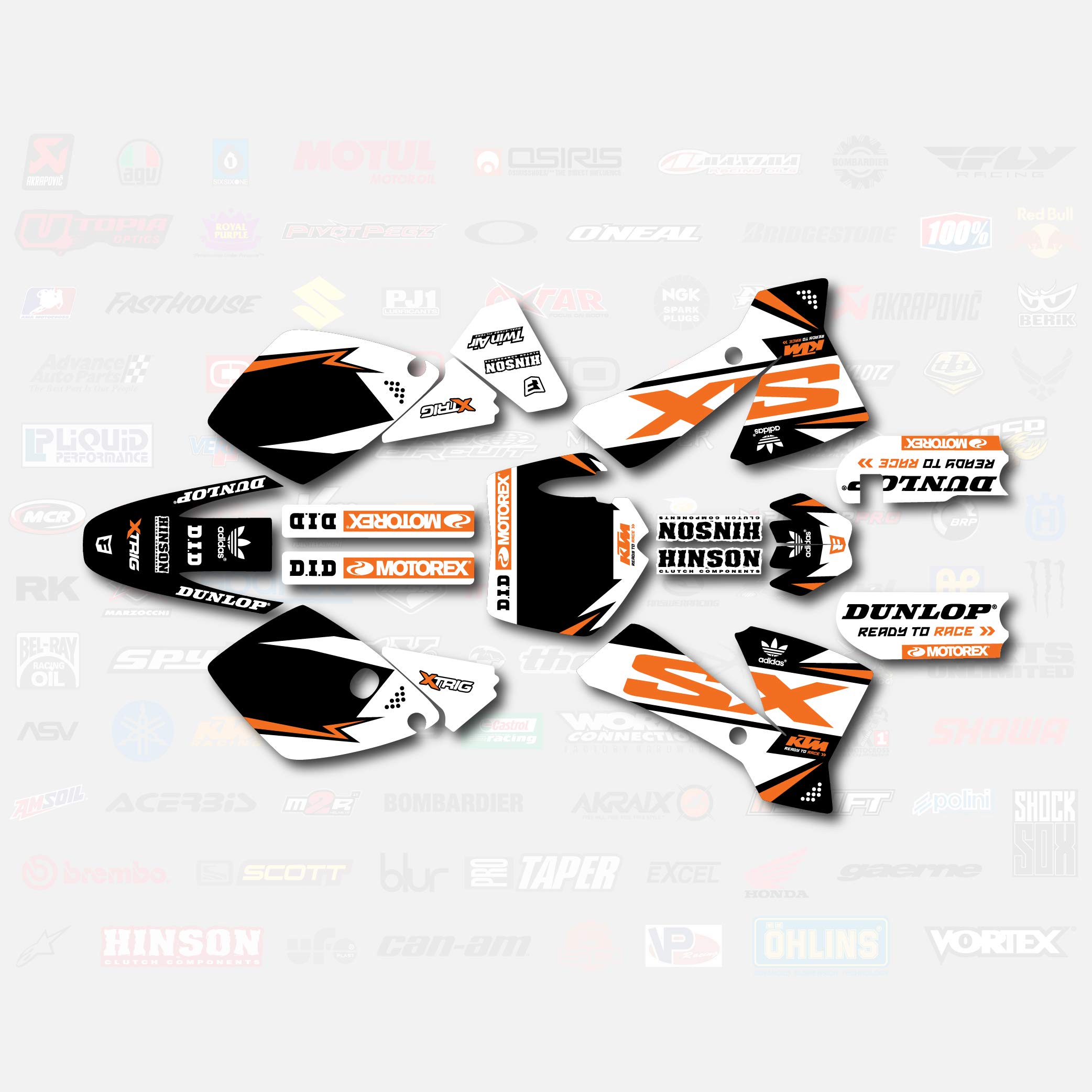 Black Orange Shift Graphic Kit 02-08 Fits KTM 65sx Decal Racing Kit 2002-2008
