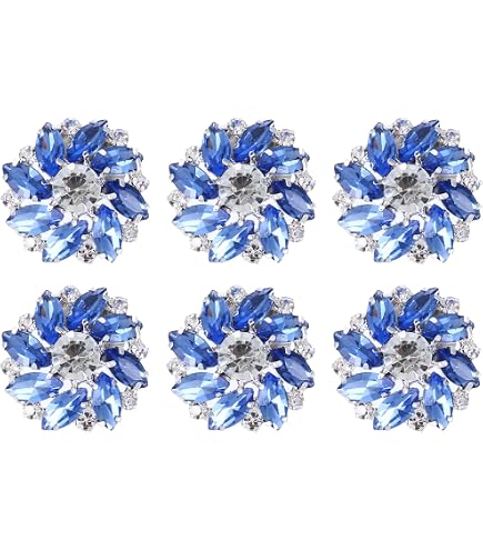 Amazon.com: 50 pcs Rhinestone Embellishments Crystal Button Silver