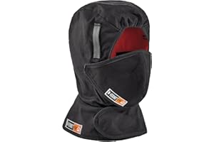 FR Winter Hard Hat Liner with Mouthpiece, Fire Resistant, Ergodyne N-Ferno 6876,Black