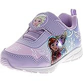 Disney Girls' Frozen Sneakers - Laceless Light-Up Running Shoes (Toddler/Little Girl)