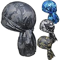 4 Pieces Pirate Bandana Hat Dew Rag, Cotton Headwraps Hip