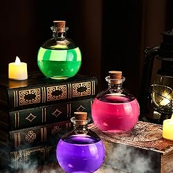 Tessco for you 3 Pcs Halloween Potion Bottles Glass