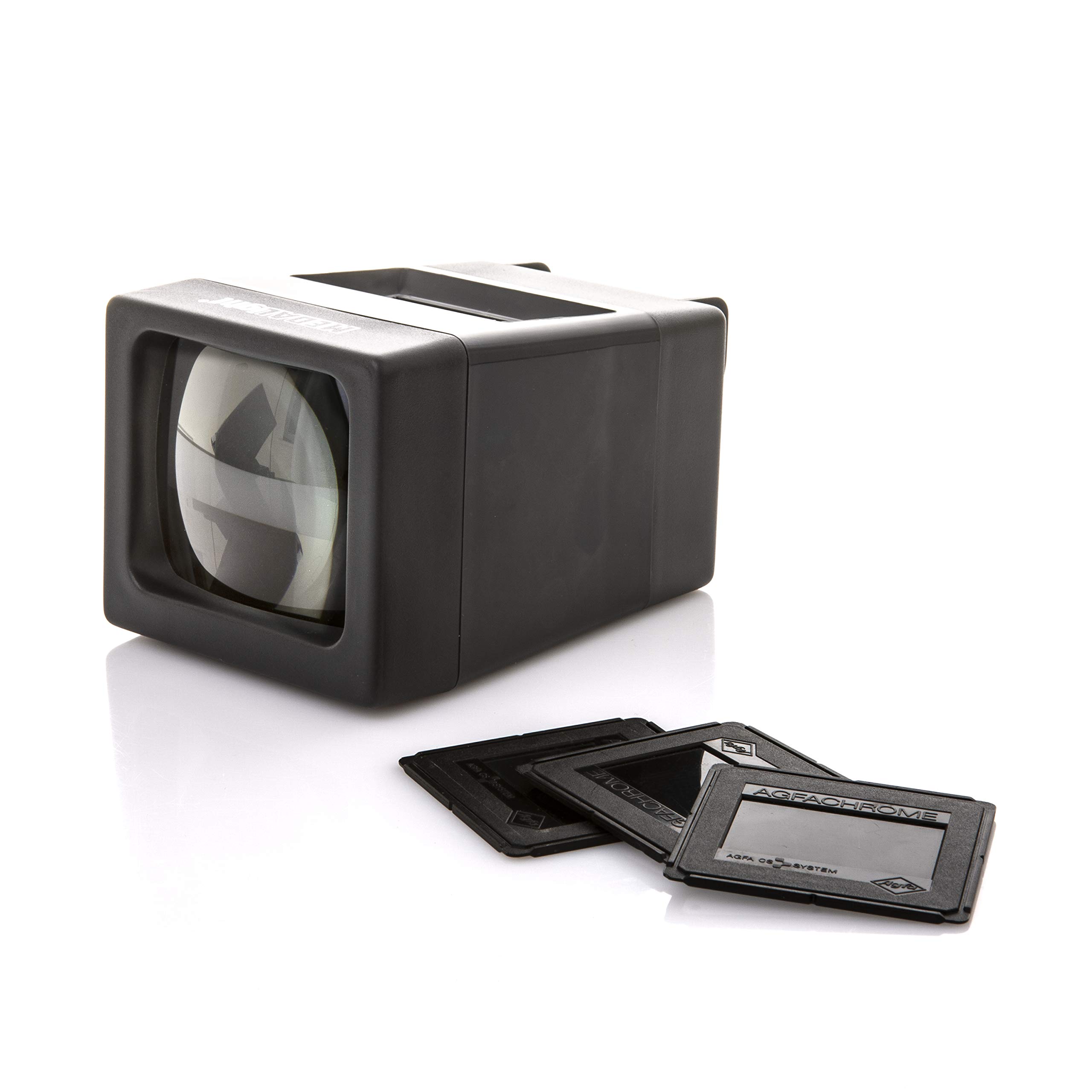 Kenro Desktop Slide Viewer to View 35mm Film and Mounted Slides with LED Blub and 2x Magnifying Lens - KNSVX2