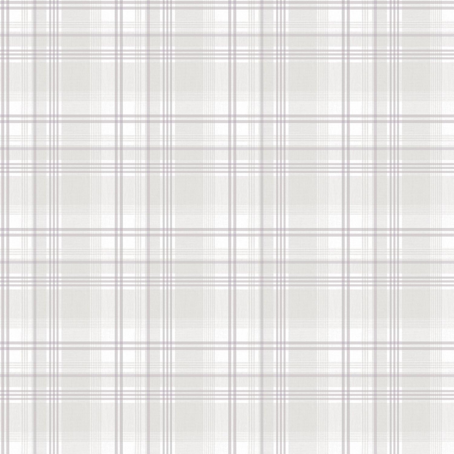 Galerie G56305 Nordic Elements Tartan Design Wallpaper, Greige, 10m x 53cm
