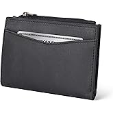 Oak Leathers Leather Wallet For Women - Small RFID Coin Purse Credit Card & ID Holder for Ladies, Gift for Women's, Bifold Wallets (Crazy Horse Black)