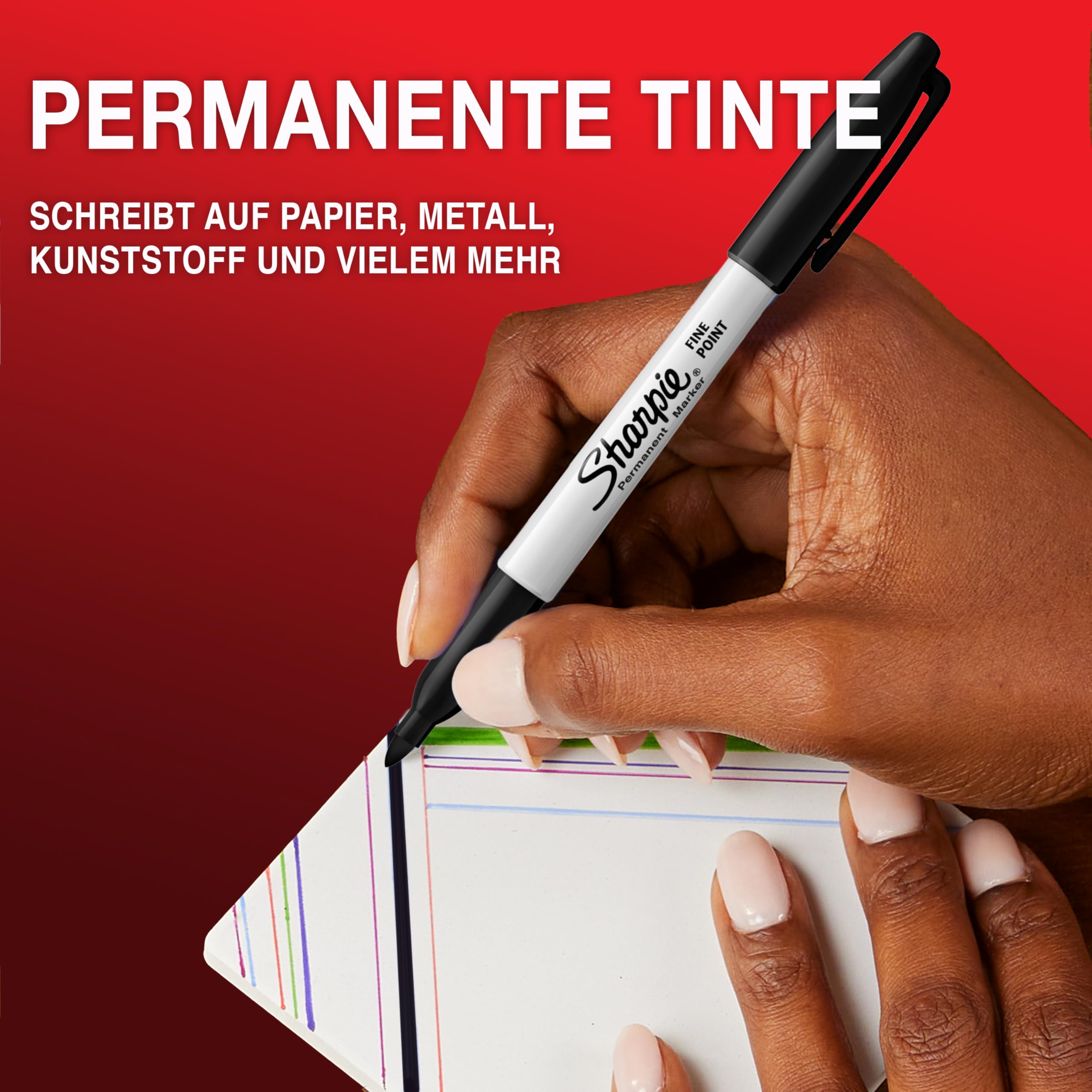 Sharpie Permanent Marker | Marker Stifte mit feiner Spitze | Blau | 12 Stück Market Set 2