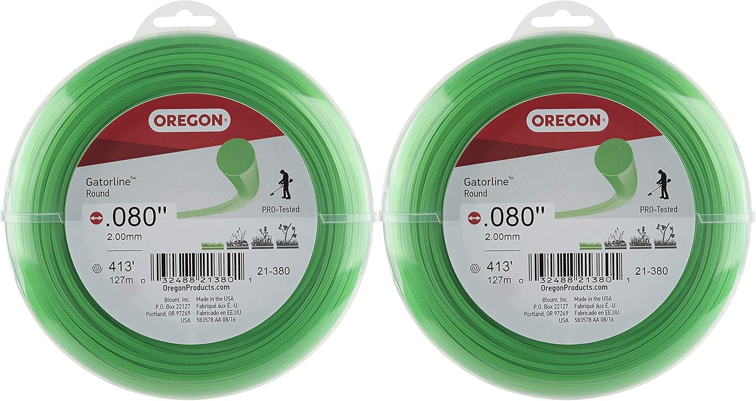 Oregon 21-380 Gatorline 1-Pound Coil of .080-Inch-by-413-Foot Round String Trimmer Line : String Trimmer Accessories : Garden & Outdoor