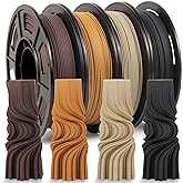 3D Printer Filament Bundle, Pla Filament Wood Filament, White Pine Wood, Sandal Wood, Yellow pear Wood and Ebony Wood Filamen