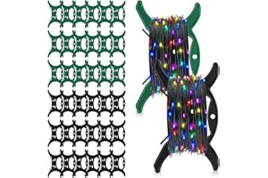 Thyle 36 PCS Christmas Light Storage Holder All Purpose Light Organizer for Xmas Cord Wind Up Storage for Tree Lights Extension Cord Garland Beads Rope(Black,Green)