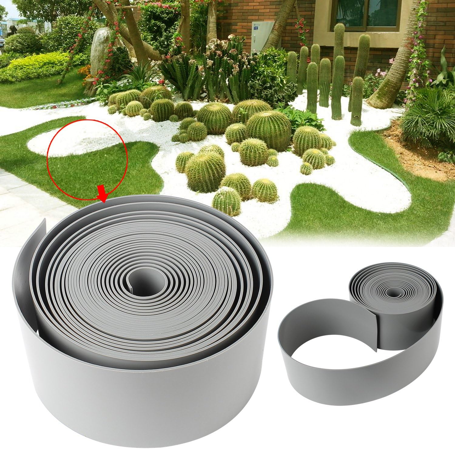 SPEED Polyethylene Plastic Lawn Edging Roll Smooth Edge Lawn Edging