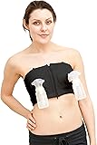 Simple Wishes Hands Free Breastpump Bra, Black, XS to L