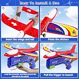 Doloowee Flying Glider Toys 3 Foam Planes Launcher Outdoor Kids 3 4 5 6 7 8 view 5