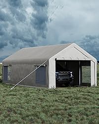 GarveeLife 13x25 Ft Carport with 10 Sandbags, Car
