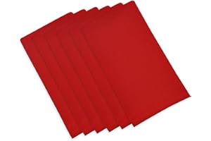 ITOS365 100% Cotton Dinner Napkins Red Cloth Napkin - 6 Pack (18 inches x 18 inches) Soft and Comfortable - Durable Hotel Quality - Ideal for Events and Regular Home Use