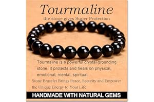 MASSIVE BEADS Handmade Yoga Stretch Elastic Bracelet Natural Stone Crystal Healing Power Energy Gifts for Unisex Adult 4mm 6mm 8mm 10mm