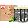 USDA Organic Peppermint Lip Balm - USA Made with Natural Ingredients, Chapstick for Dry Lips, Birthday Gifts for Her & Him, Hydrating Beauty Gifts for Women, Men, Teens & Kids, Lip Moisturizer