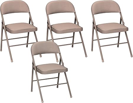 Amazon Com Cosco Fabric Folding Chair Antique Linen 4 Pack