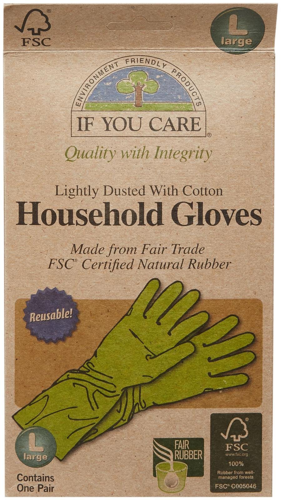 If You Care FSC Large Certified Fair Rubber Latex Household Gloves,L (Pack of 2)