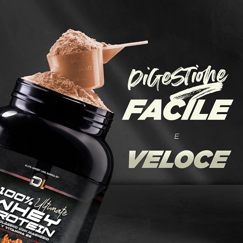 Whey Protein | Proteina in polvere con Collagene, Magnesio e Amminoacidi | Aumenta la massa muscolare | Supporta lo sviluppo e il recupero muscolare | Proteina facile da digerire | 1kg Caramello