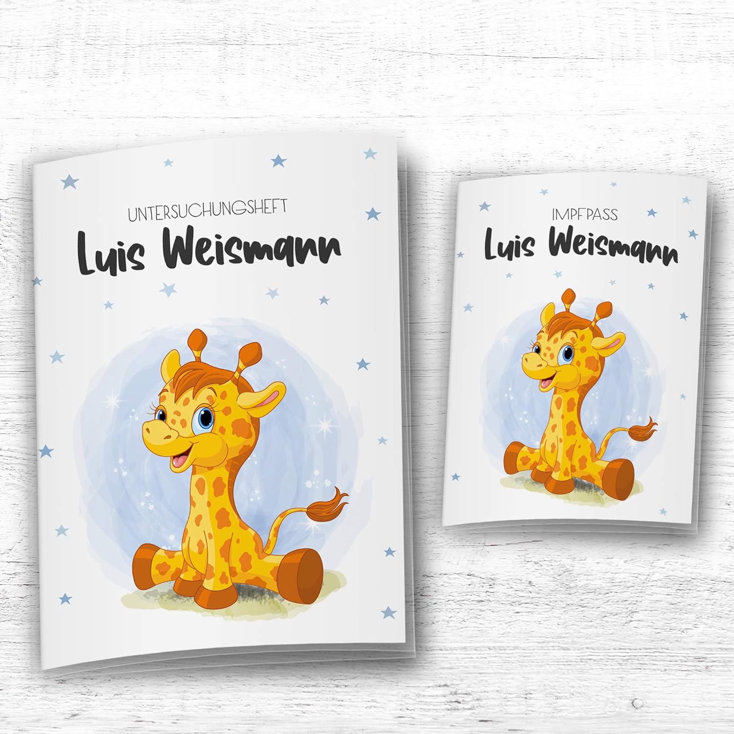 Motif Animaux De Bebe Bleu Girafe Ensemble De Housses Pour Carnet De Sante Et Carnet De Vaccination Cadeaux De Naissance Et Souvenirs Bebe Et Puericulture Schoolofbabywearing Com