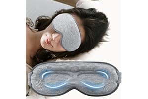 CLOMAY Weighted Eye Mask Cover for Sleeping - Eye Masks for Sleep with Adjustable Strap, Lash Extension Eye Covers for Women Men, 3D Contoured, Plane Travel Essentials, Blindfold for Meditation