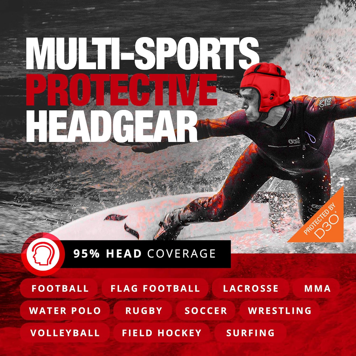 Gamebreaker PRO Powered by D3O Soft Shell Headgear : Sports & Outdoors