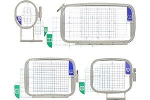 New brothread Embroidery Machine Hoop 4 in 1 Set(SA442+SA443+SA444+SA445) Compatible with Brother PE900 SE2000 PE800 SE1900 SE1950 PE780D 770 700 750D SE1800 Innovis1250D Babylock Accord Emore Ellure