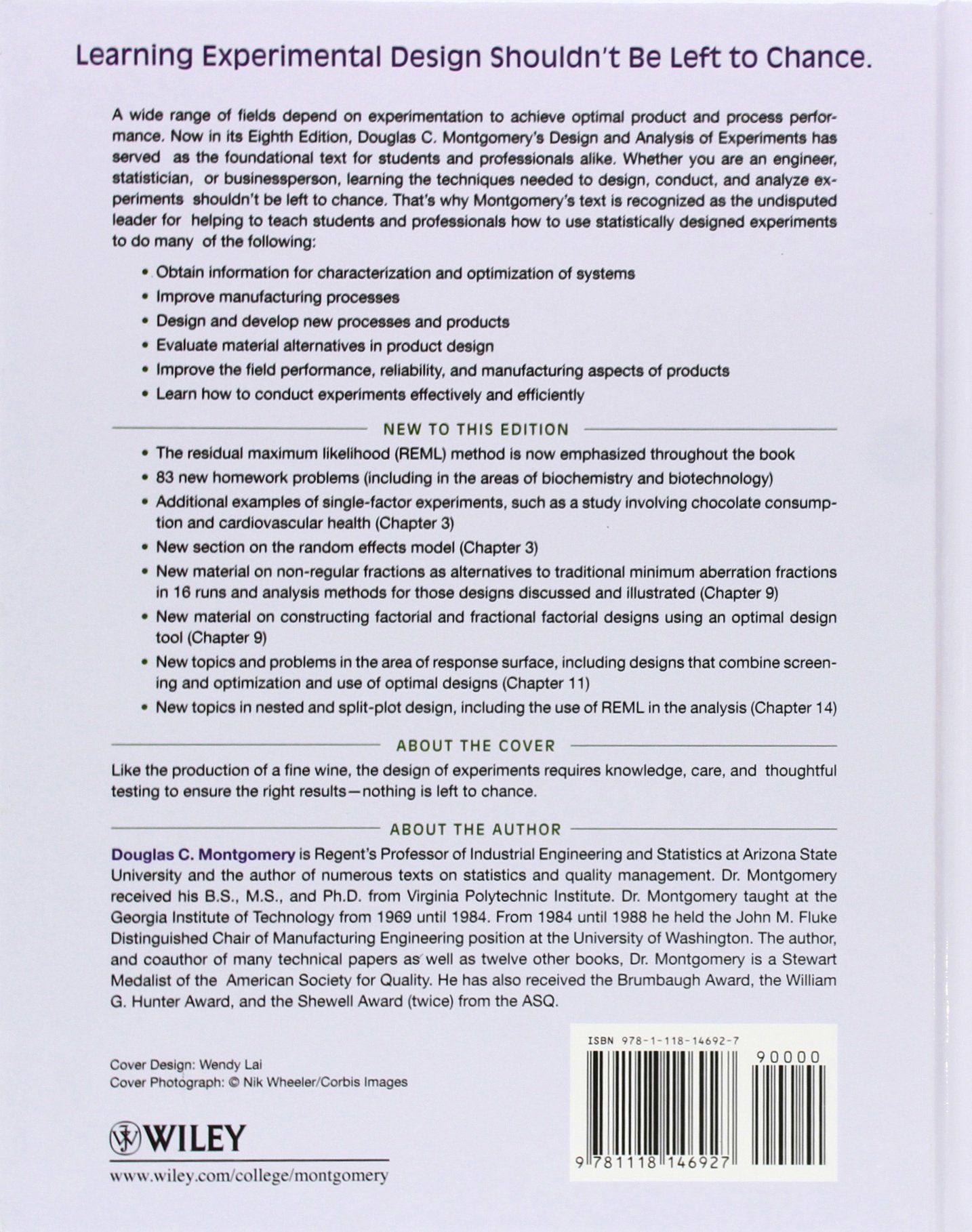 Design and Analysis of Experiments: Amazon.co.uk: Douglas C. Montgomery:  9781118146927: Books