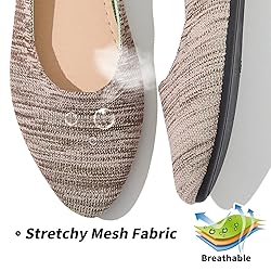 BABUDOG Womens Memory Foam Flats Shoes,Breathable