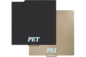 POJECITY 3D Printing Smooth Carbon Fiber PET + Textured PEI Build Plate, Double Sided Flex Steed Bed 257x257mm for Bambu Lab X1