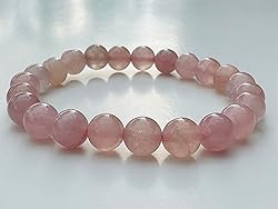 Rose Quartz Crystal Bead Bracelet 8mm, Wholesale