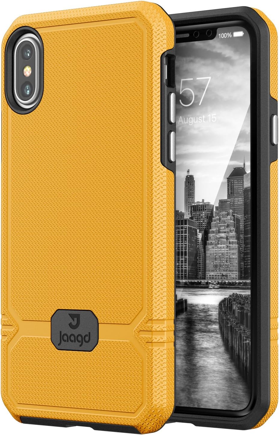Jaagd iPhone X Case, Slim Shock-Absorbing Modern Slim Non-Slip Grip Cell Phone Cases for Apple iPhone X (Sunshine)