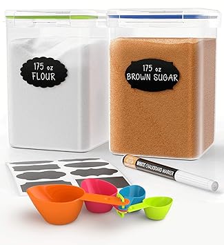 Extra Large Tall Food Storage Containers 175oz Great For Flour