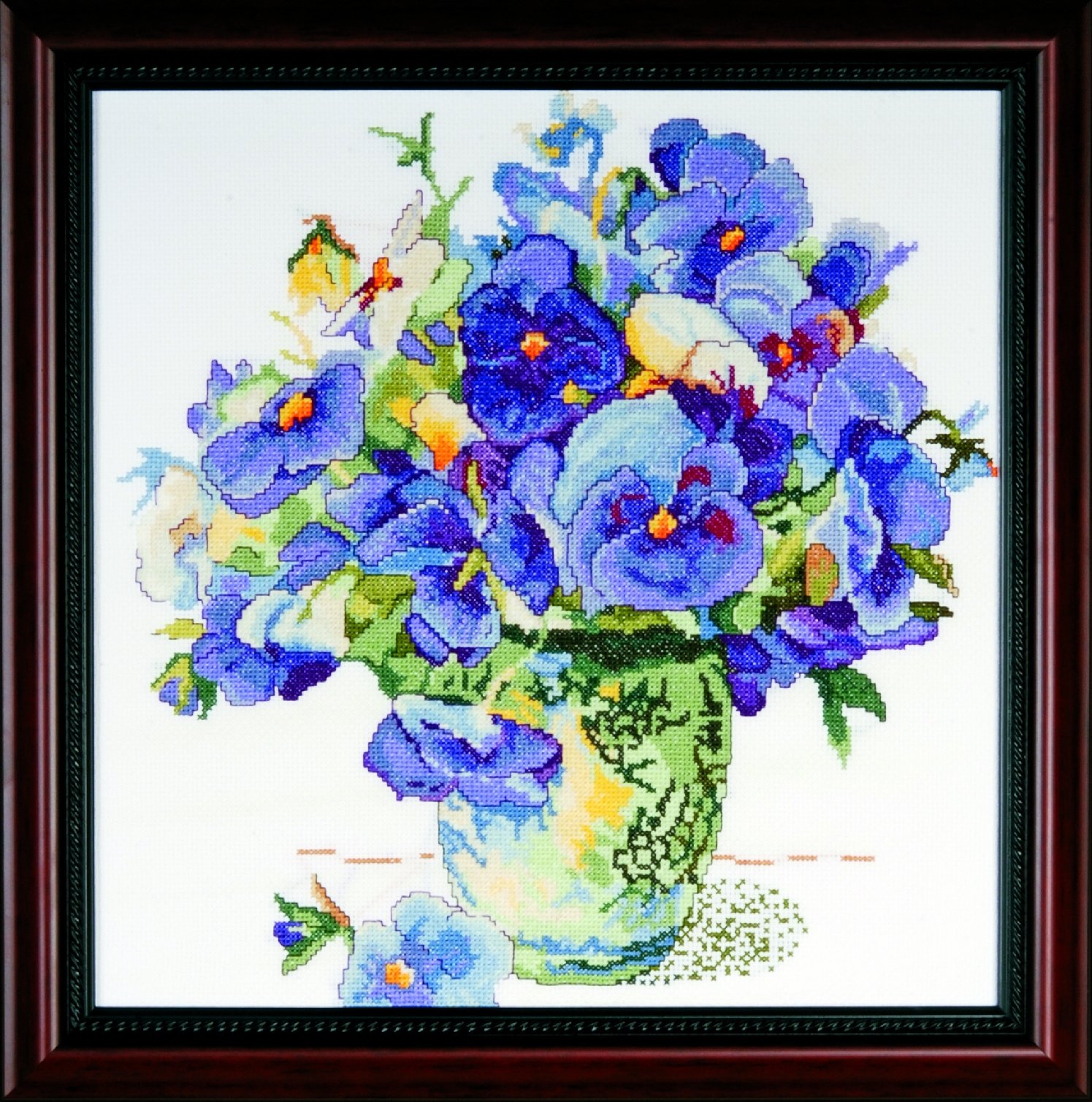 Design Works Pansy Floral Cross Stitch Kit, Multi-Colour