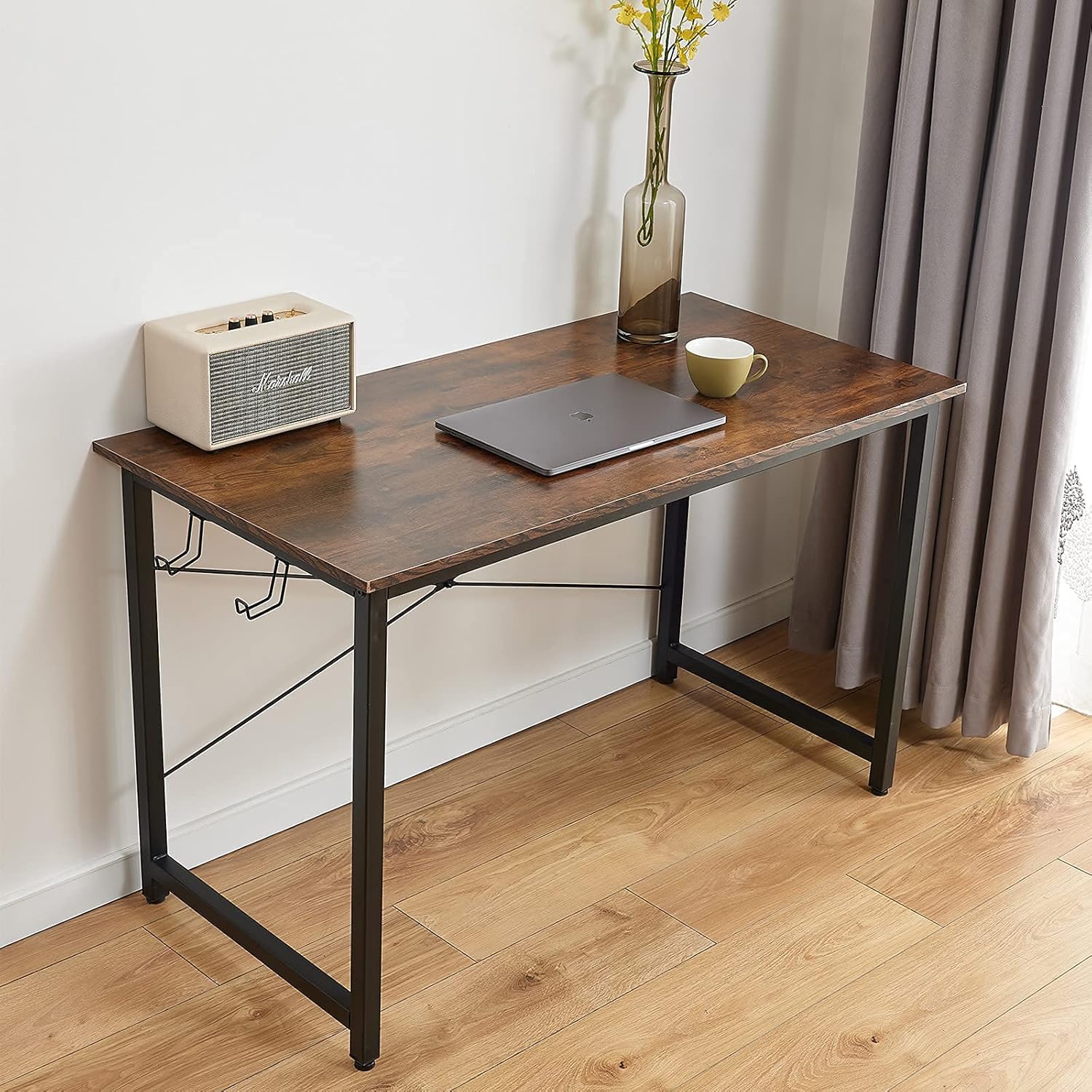 Computer Writing Desk for Home Office with Hooks 47