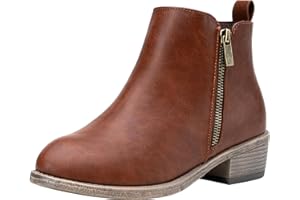 Jeossy Women's Ankle Boots, Classic Low Heeled Short Booties, Casual Comfortable Boots