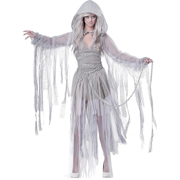 Amazon.com: Honeystore Women's Ghost Costume Bride Grey Dress Halloween  Funny Cosplay Party Dresses 2048-Gray M : Clothing, Shoes & Jewelry