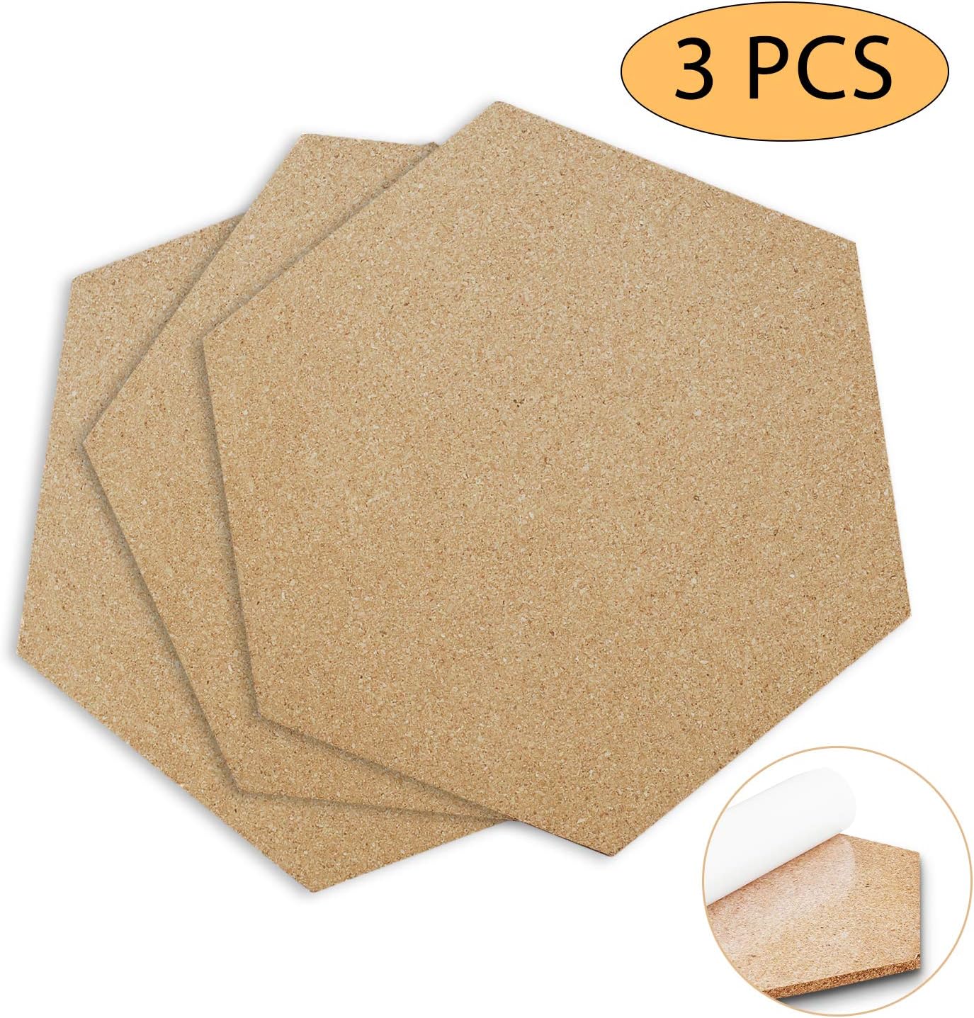 Pinnwand Kork Dicke 0,6cm Selbstklebend Korkplatte Korkwand Hexagon
