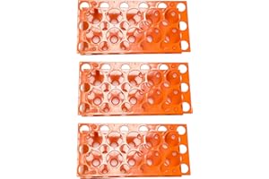 MUHWA 3 PCS 28 Wells Centrifuge Tube Rack for 10ml/15ml/50ml Laboratory Plastic Tube Rack Holder(Orange)