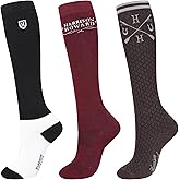 Harrison Howard 3 Pairs Premium Quality Equestrian Riding Socks for Horse Riding &Tall Boot Knee High Socks for Women