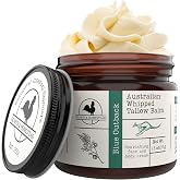 Hearth &amp; Homestead Australian Whipped Beef Tallow, Blue Cypress, 1.3oz | 100% Australian Grass Fed &amp; Finished, Eczema Cream &amp; Body Butter, Only Organic Ingredients, For Skin &amp; Face