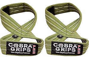 GRIP POWER PADS Deadlift Straps Figure 8 Loop Lifting Straps The #1 Choice for Power Lifters weightlifters workout Enthusiasts