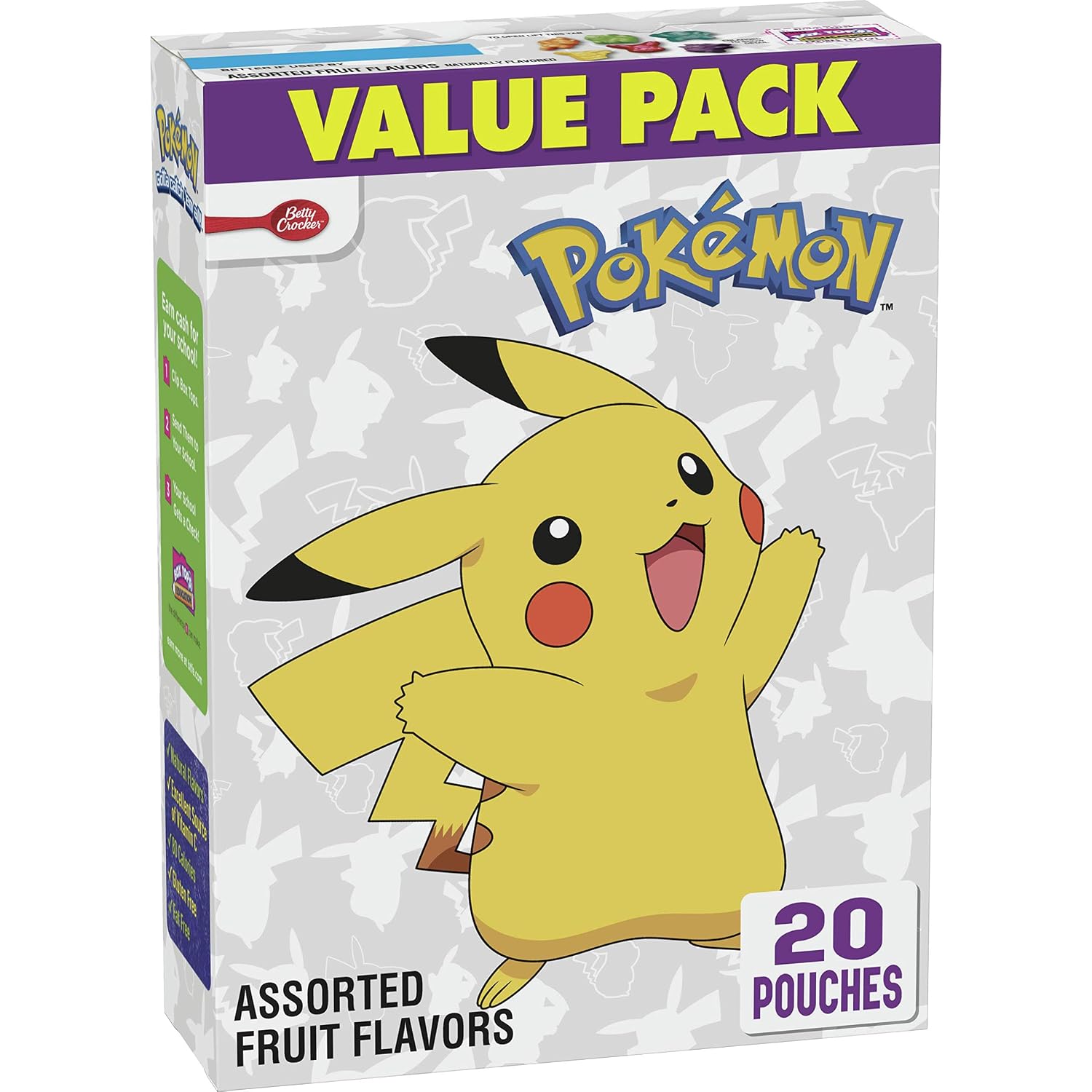 Betty crocker pokemon Fruit snacks 20 count (016000495357)