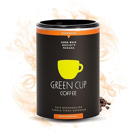Green Cup Coffee Casa Ruiz - der fair gehandelte Arabica Espresso aus Panama - Gourmet Espressobohnen aus der ganzen Bohne - 